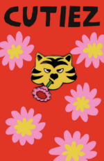 REDY – Εμαγιέ καρφίτσα Flower Tiger